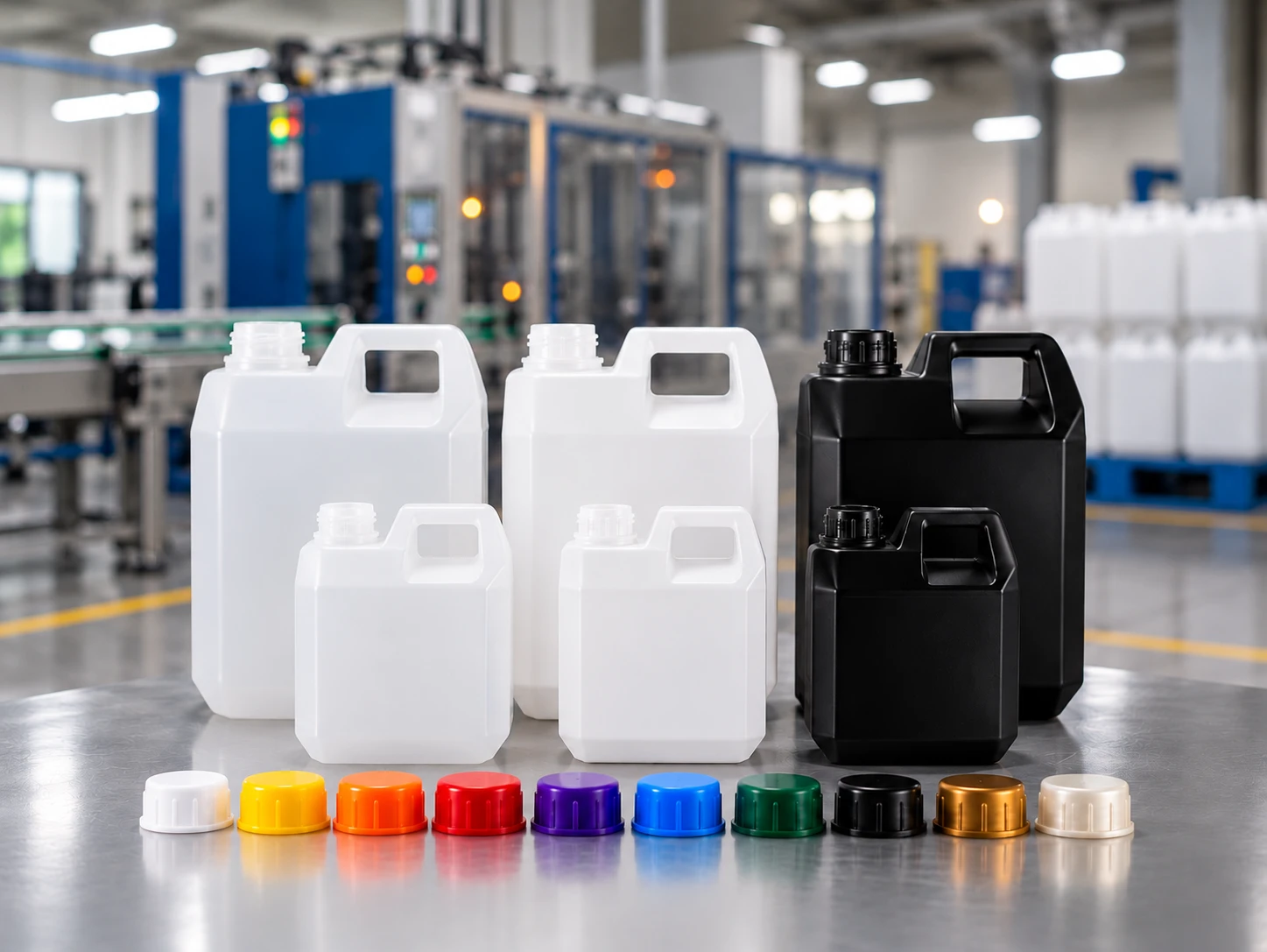 แกลลอน HDPE ของ SPP43 พร้อมฝาหลากสี